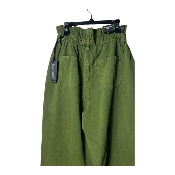 1378. BLANK NYC‎ SMOCKED WAIST HIGH RISE STRAIGHT LEG PANTS SIZE 28 OLIVE GREEN - Picture 11 of 12
